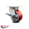 Service Caster 4 Inch Kingpinless Red Poly on Steel Wheel Swivel Caster with Brake SCC SCC-KP30S420-PUR-RS-SLB - alternate 4